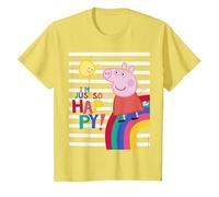 Peppa Pig Happy T-Shirt, Youth, Lemon Yellow, Large
