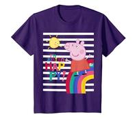 Peppa Pig Happy T-Shirt, Youth, Purple, X-Small