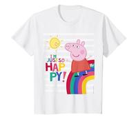 Peppa Pig Happy T-Shirt, Youth, White, Large
