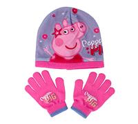 Peppa Pig Hat and Glove Set Age 2-6 Years 2-piece Set Years Beanie and Gloves, Pink