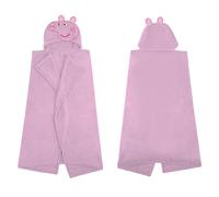 Peppa Pig Official Hooded Fleece Blanket | Super Soft and Warm| Perfect For Home, Bedroom, Sleepovers & Camping, Pink