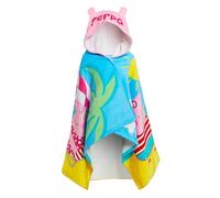 Peppa Pig Hooded Towel Girls 100% Cotton Poncho Peppa Family + Baby Evie Kids Beach Bath Towel Swimming Wrap