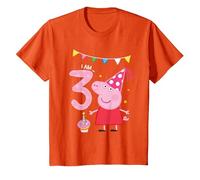 Peppa Pig I am Three Age T-Shirt, Youth, Orange, 3T