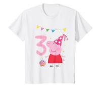 Peppa Pig I am Three Age T-Shirt, Youth, White, 2T