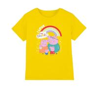 Peppa Pig I Love My Family Kids T Shirt, Yellow, 3-4