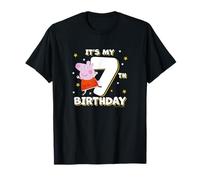 Peppa Pig It's My 7th Birthday Holiday Stars Celebration T-Shirt