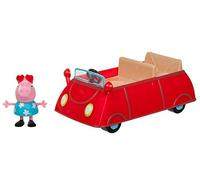 Peppa Pig Jazwares 95706 Peppa's Small Red Car Convertible with Exclusive Peppa Toy Car with Seats for 3 Figures Original Toy Vehicle for Children from 3 Years