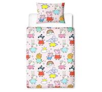 Peppa Pig Junior Bedding Set | Official 4-Piece Duvet, Pillow & Quilt Set | Perfect for Kids' Bedrooms & Toddler Room Decor
