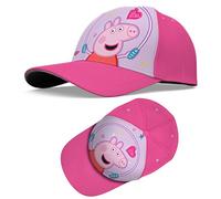 Peppa Pig Kids Baseball Cap for Girls 3-6 Years - Pink Cartoon Toddler Hat with Adjustable Velcro Strap - Summer Sun Hat for Outdoor UV Protection, Holidays & Casual Wear