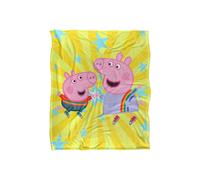 Peppa Pig Kids Blanket 152x127cm High Five Peppa and George Hasbro White One Size