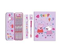 Peppa Pig Kids Colouring Multicoloured Pencil Case Stationery Gift Set School Supplies