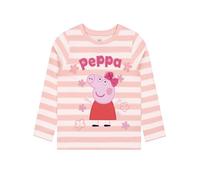 Peppa Pig Kids Long Sleeve T Shirt with 3D Bow, Cute Girls Long Sleeve Tops, Girls' T-Shirts, 7-8 Years Pink