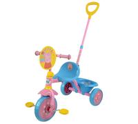 Peppa Pig 53cm Trike with Bucket | Kids Front Pedal Tricycle | Fully Licenced Colourful Bike with Adjustable Handlebars & Parental Steering Handle
