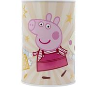 Peppa Pig Kindness Money Box - Official Metallic Piggy Bank for Toddlers - Break to Open Coin Saving Tin - Cute Birthday Gift for Girls Size-15cm