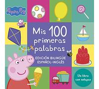 Mis 100 primeras palabras (Edición bilingüe) (Peppa Pig. Pequeñas manitas): Libro con solapas