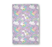 Peppa Pig Licensed Fleece Blanket | Super Soft Warm Bedtime Purple Lilac Design | Perfect for Home, Bedroom, Sleepovers & Camping 100 x 150cm