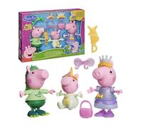 Peppa Pig Three Little Piggies Dress-Up Set with 3 Figures and 12 Easy-On Fashion Accessories, Preschool Toys for Girls and Boys Aged 3+