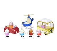 Peppa Pig Toys Peppa's Little Vehicle Set, 3 Vehicle Toys and 5 Figures, Kids Toys