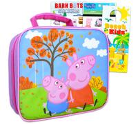 Peppa Pig Lunch Box for Girls Set - Bundle with Insulated Peppa Pig Lunch Bag Peppa Pig Stickers More | Peppa Pig Lunch Container