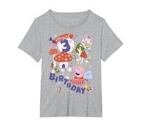 Peppa Pig Magical 3rd Birthday T-Shirt, Women's Plus, Heather Grey, 3X