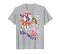 Peppa Pig Magical 5th Birthday T-Shirt, Men, Heather Grey, Medium