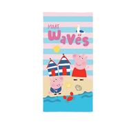 Peppa Pig Make Waves Cotton Beach Towel In Pink Pink