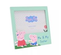 Peppa Pig Me & My Sister Photo Frame, 6x4 Inch, Mint Green with Character Design