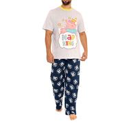 Peppa Pig Mens Daddy Pig Pyjamas Grey Medium