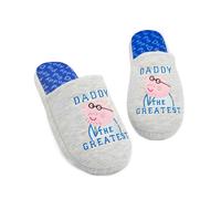 Peppa Pig Mens Grey Daddy Pig Mule Slippers - 11-12 UK
