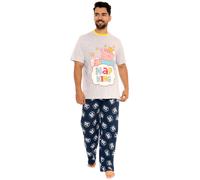 Peppa Pig Men's Nap King Daddy Pig Pyjamas in Grey | Size: Small Peppa Pig Grey S