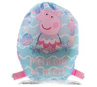 Peppa Pig Mermaid at Heart Symbol Drawstring Sports Trainer Bag Pink