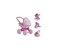 Peppa Pig My First 4-IN-1 Pram | Including A Removable Carry Cot And Baby Chair | Pink And White Peppa pig Themed Childrens Pushchair |Pushchair &