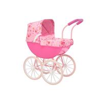 Peppa Pig My First Carriage Dolls Pram | Pink Toy Pram with Peppa Pig Fabric, Adjustable Hood, Removable Apron, Comfort Grip Handles | Premium English Traditional Carriage Pushchair | Kids 3+