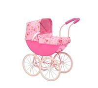 Peppa Pig My First Carriage Dolls Pram | Pink Toy Pram with Peppa Pig Fabric, Adjustable Hood, Removable Apron, Comfort Grip Handles | Premium English Traditional Carriage Pushchair | Kids 3+