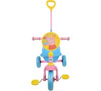 Peppa Pig 53cm Trike with Bucket | Kids Front Pedal Tricycle | Fully Licenced Colourful Bike with Adjustable Handlebars & Parental Steering Handle