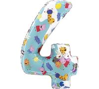 Peppa Pig Number 4 Shape Uninflated Helium Balloon