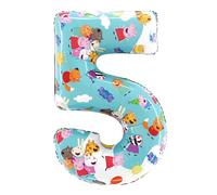 Peppa Pig Number 5 Shape Uninflated Helium Balloon