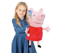 Peppa Pig Officially Licensed Peppa Pig Soft Plush Toy Puppet - 20"/50cm Tall Kids Plush Toy Puppet Character - Cuddly and Huggable Gift for Kids