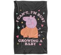 Peppa Pig Pa Pig Busy Growing A Baby Mummy Pig Blanket White (One Size)