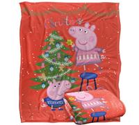 Peppa Pig Pa Pig Christmas Fun Blanket White (One Size)