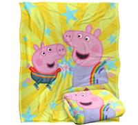 Peppa Pig Pa Pig High Five Pa And George Blanket White (One Size)