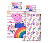 Peppa Pig I´m Just So Happy Reversible Duvet Set | Size: Single Peppa Pig Multicolor Single