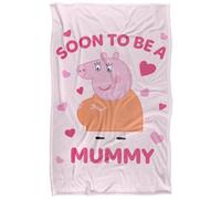 Peppa Pig Pa Pig Soon To Be Mummy Pig Blanket White (One Size)