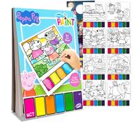 Peppa Pig Paint with Water Set for Kids, Toddlers Age 3+ - Bundle with 16 Page Peppa Cartoon Mess-Free Water Coloring Book for Ages 3 4 5 6 7 8 and More | Peppa Pig No-Mess Paint Posters