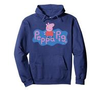 Peppa Pig Peppa Logo Pullover Hoodie, Adult Unisex, Navy Blue, Medium