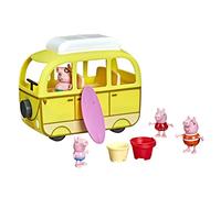 Peppa Pig Peppa’s Adventures Peppa’s Beach Campervan Vehicle Preschool Toy: 10 Pieces, Rolling Wheels; Ages 3 and Up Multicolor F3632