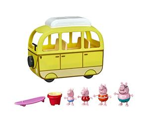Peppa Pig Peppa's Adventures Beach Campervan, Preschool Toy, 10 Pieces, Working Wheels, 3 Years and Above, Multicolored (F3632FF2)