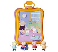 Peppa Pig Peppa's Club Friends Case Preschool Toy, Includes 4 Figures, Features Handle for On-the-Go Fun, for Ages 3 and Up Multicolor F3779