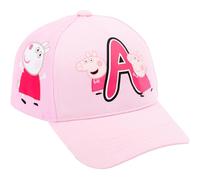Peppa Pig Personalised Baseball Cap for Girls Letter Personalisation Adjustable Kids Snapback Hat 100% UV Protection Summer Holiday Cap Pink Age 2-6 Years