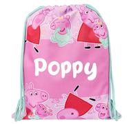 Peppa Pig Personalised Girls Drawstring Bag School PE Gym Evie